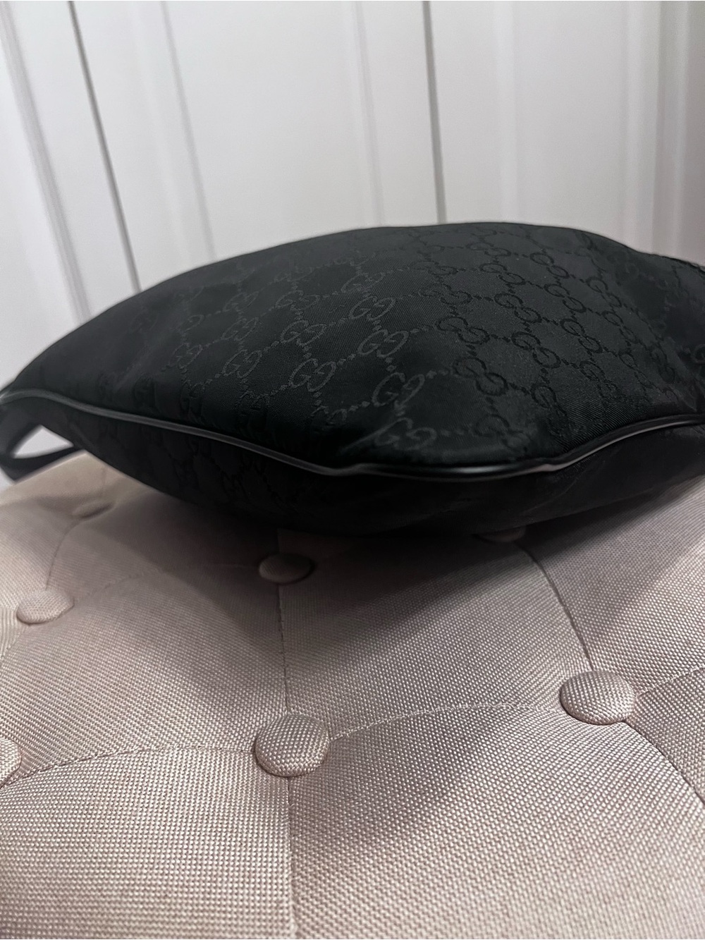Gucci Black Nylon Monogram Crossbody Messenger Bag - Picture 11 of 12